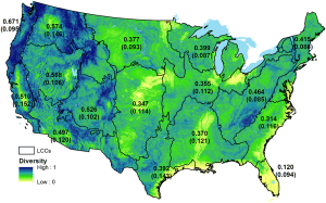 Phyisographic diversity map